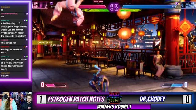 SF6 Winners Round 1 Estrogen Patch Notes vs Dr.Chovey