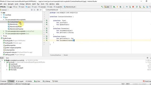 Example Kotlin android design MVP beginner