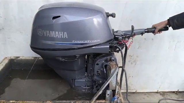 Yamaha F25. Запуск двигателя