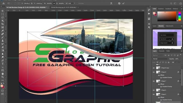 How to design a trifold brochure in adobe photoshop