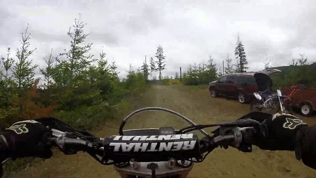 Honda CRF 450X and RX in Tillamook State Forest on trail Fire Break 5