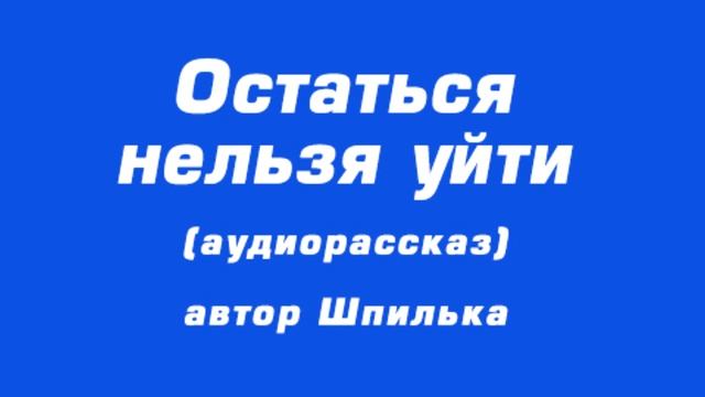 Остаться нельзя уйти. Аудиорассказ. Автор Шпилька.