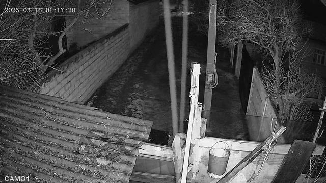 16.03.23 ; 01:16 ; Звук Работы ПВО с камеры видеонаблюдения ул.Комсомольская 39