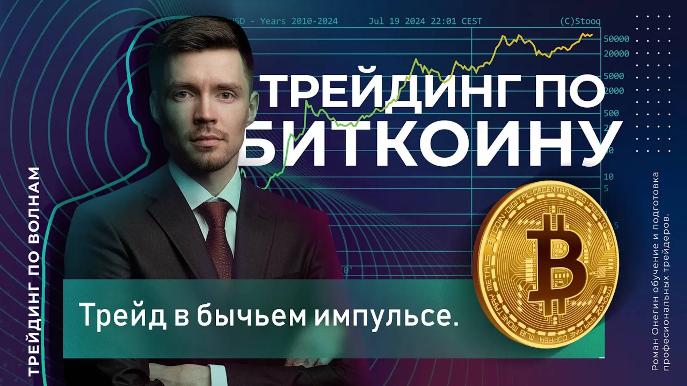 Часть 22 Трейдинг по Биткоину  Волновой анализ Роман Онегин
