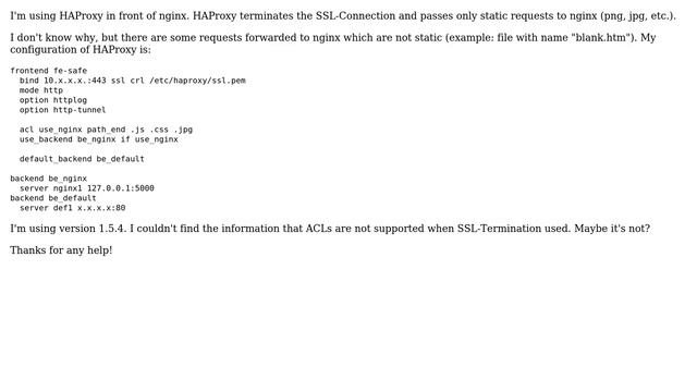 HAProxy - Using ACL in Frontend with SSL-Termination