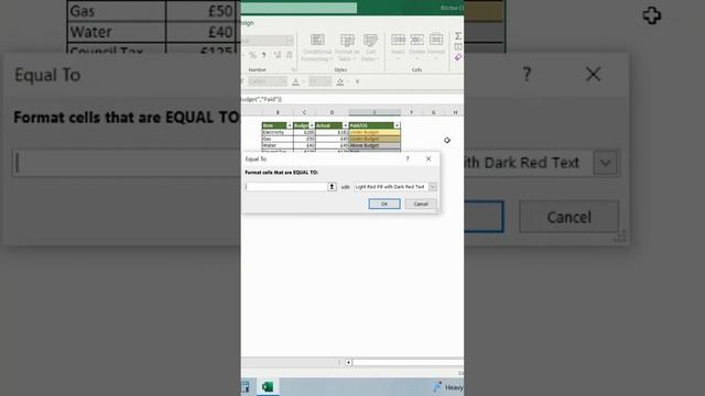 Conditional Formatting on Excel Budget Spreadsheet | Advance Excel Formula | MyExcelGeeks