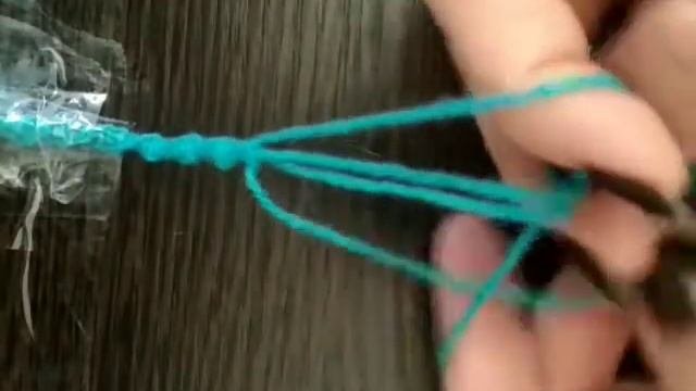 Плетёный браслет - фенечка французские узелки