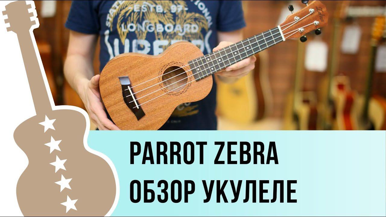 Видео обзор укулеле сопрано Parrot Zebra