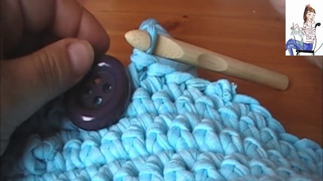 BOLSO de mano o CLUTCH de trapillo a CROCHET (diestro)