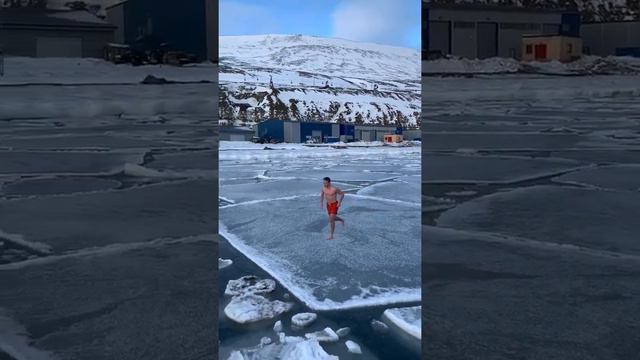 A Morning Swim on Ice   ViralHog