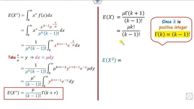 Mean and Variance of Erlang Distribution