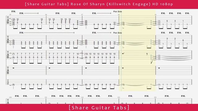 [Share Guitar Tabs] Rose Of Sharyn (Killswitch Engage) HD 1080p
