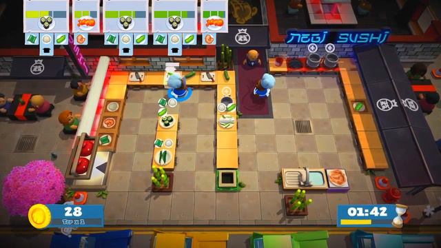 Overcooked 2 Single Player Gameplay Level 1-3
