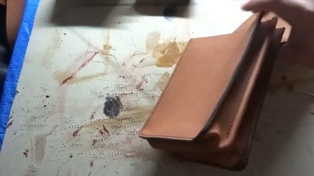 Работа с кожей. Сумка планшетка барсетка. Making leather bag