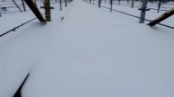 Поведение теплицы зимой .И как влияет нагрузка снега на плёнку.