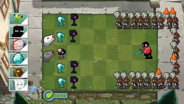 Peashooter + Enderman + Eye of Cthulhu + MineCraft Diamond - Plants vs Zombies Animation
