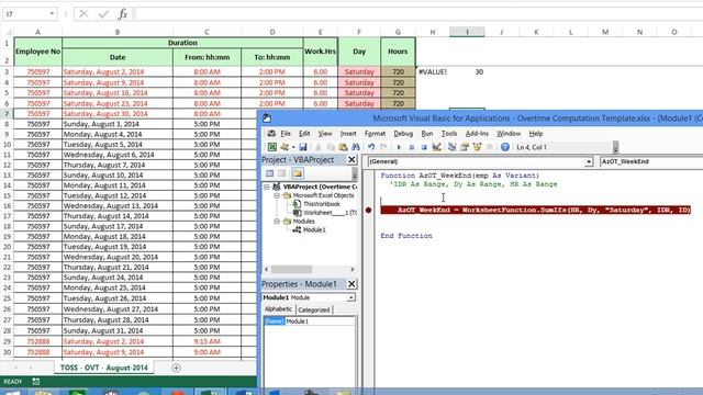 Custom Function Training in Excel VBA - SumIfs on Autopilot with only Employee ID