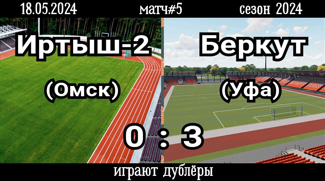 Иртыш-2 (Омск)-Беркут (Уфа) 0:3 (18.05.2024). Матч#5, сезон 2024.