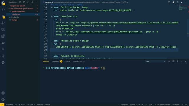 GitHub Actions - Improving Security By Notarizing Your Files with vCN