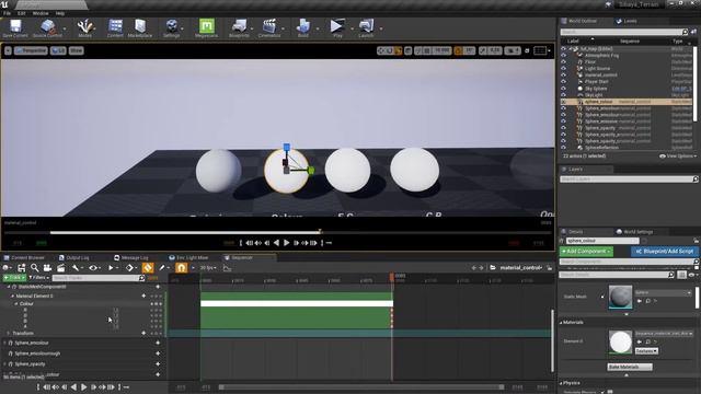 Control Material Parameters Through Sequencer