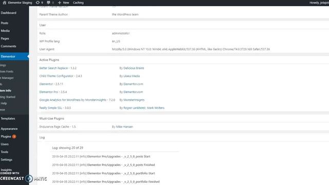 Elementor | Find System Info file in your Elementor Website