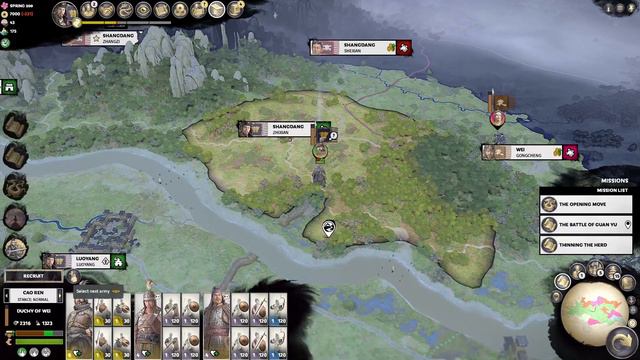 Cao Cao and Yuan Shao starting positions. Fates Divided DLC. Total War Three Kingdoms.