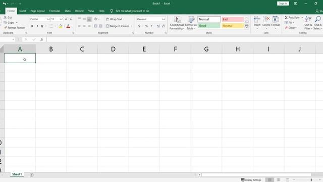 MS Excel 2019 Dərs-1 (Name Box- ad qutusu, rows-sətirlər)