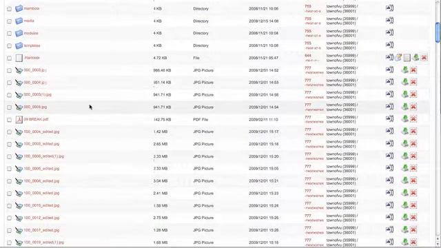 Deleting Files with JoomlaXplorer
