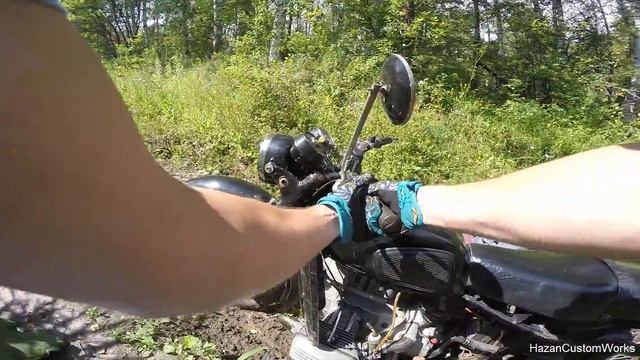 Путешествие на мотоцикле Днепр к водопаду. #1