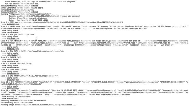 MSSQL On Openshift 3.6