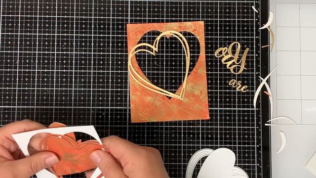 Heat Embossed Background And Die Embossing | Whimsy Stamps Tropical Floral Background Stamp