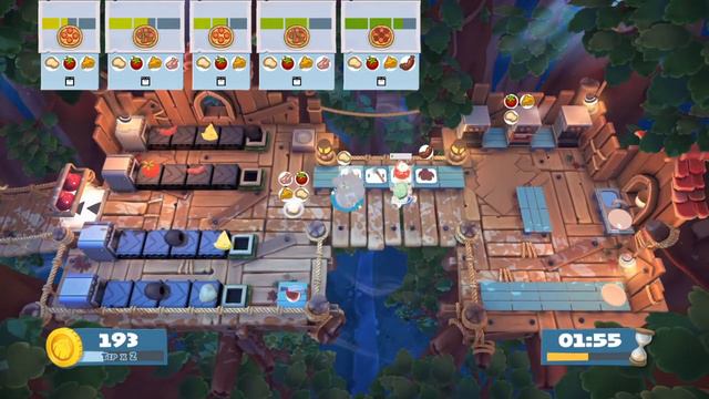 Overcooked 2 Campfire Cook Off 3-2 solo 4 stars