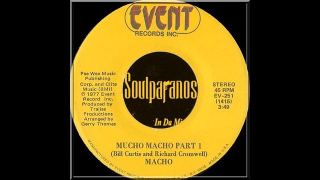 DISCO 45t - MACHO - Mucho Macho (Part 1&2) - 1977 Event