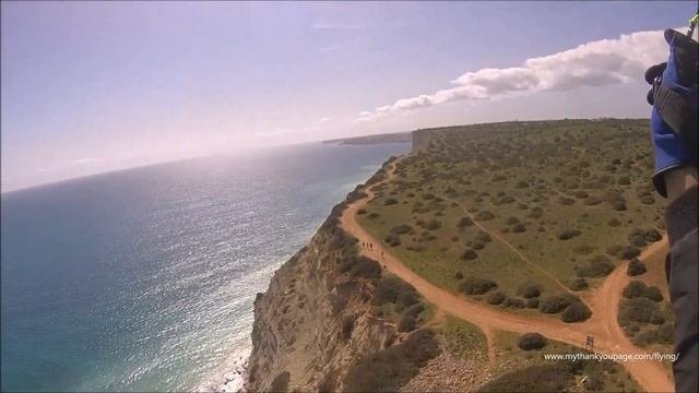 Paragliding At Praia Da Luz In The Algarve, Portugal