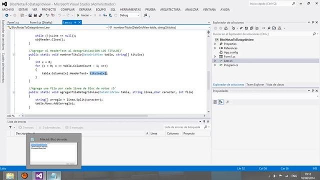Cargar fichero en Datagridview en C