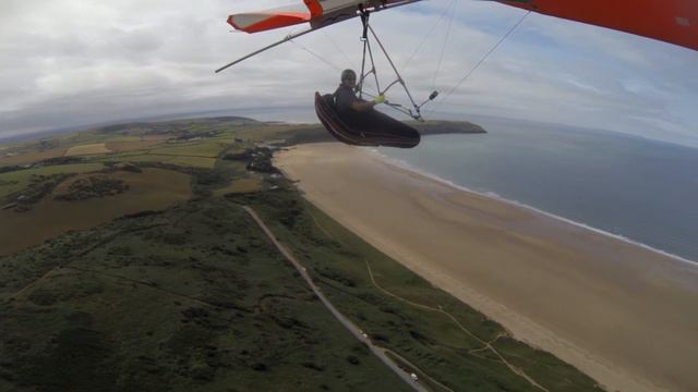 Hang Gliding Seated light wind take off and landing