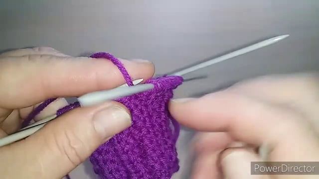Двухсторонняя резинка по кругу .