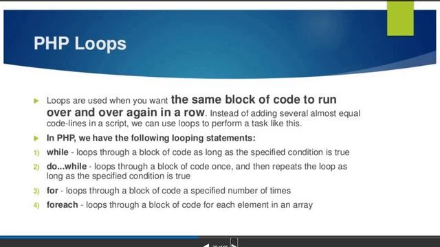 Branching and Looping in PHP