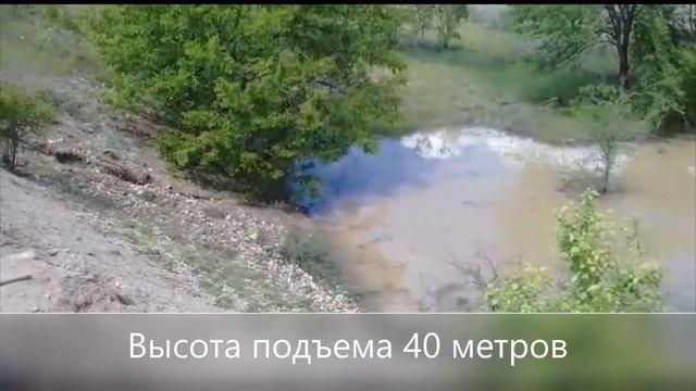 Запуск Гидротарана ГТ-200. Токтогульский район высота подъема 40 метров.
