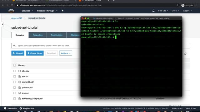 How to upload file from EC2 instance to S3 bucket