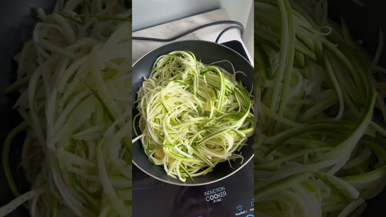 Так вкусно я еще никогда не худела! Креветки и спагетти из кабачка в сливочном соусе.