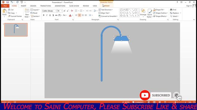 PowerPoint Tutorial || Animated lamp Design in PowerPoint || Learn PowerPoint Easy steps ||