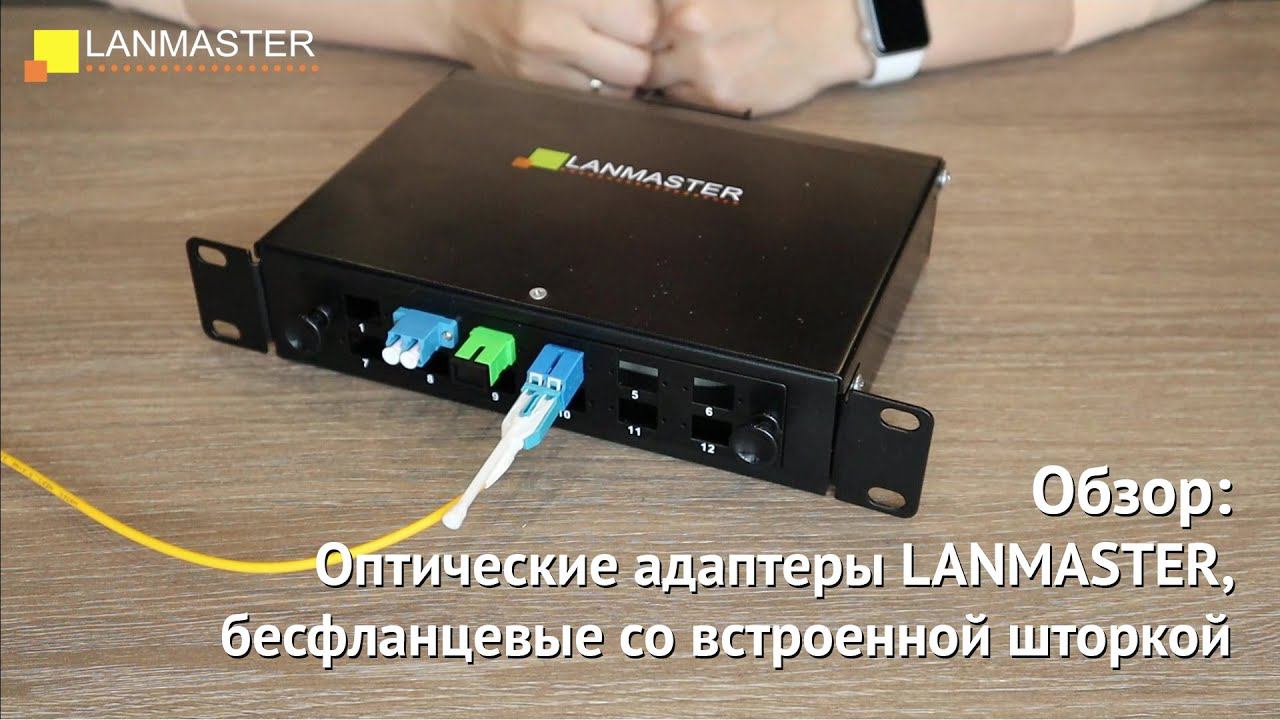 Оптические адаптеры LANMASTER, бесфланцевые со встроенной шторкой