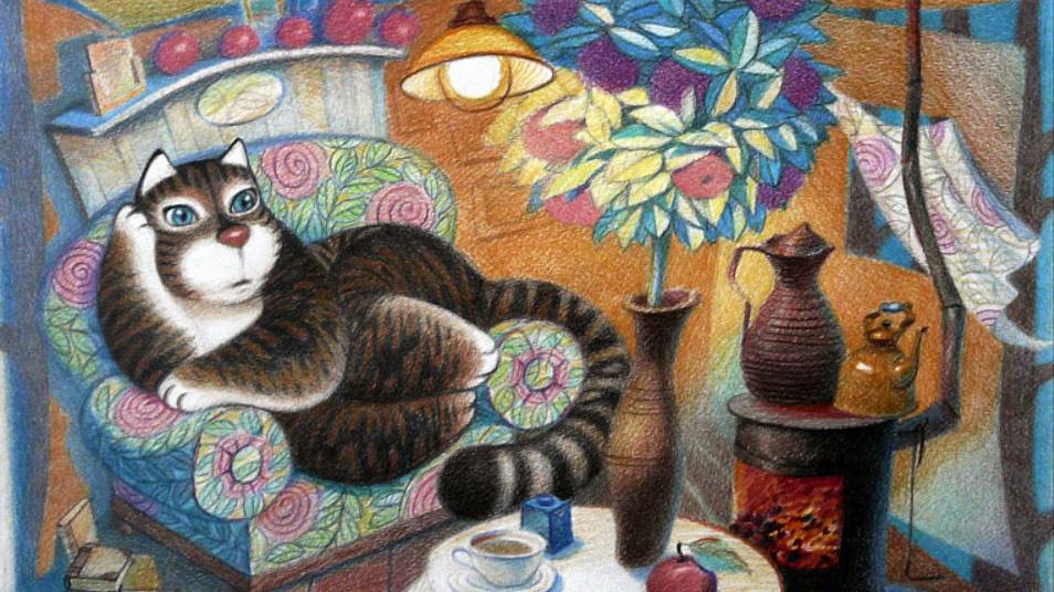 Забавные коты глазами художников - Художник Марина Лескова