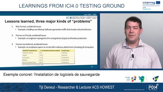 Webinar Cybersecurity:Learnings from ICI 4.0 testing ground K.Callewaert & T.Deneut IC4-Howest-UGen