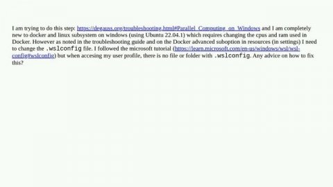 Cannot locate .wslconfig in user profile on windows 11