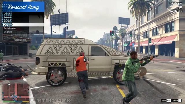 Epic Gang War - Personal Army MOD + Manyoo Trainer - GTA V Bodyguard Mod Gameplay - Gang Vs Police