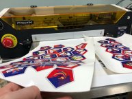Печать на прорезиненном материале для изготовления подарочных мячей на УФ принтере PrintX EASY
