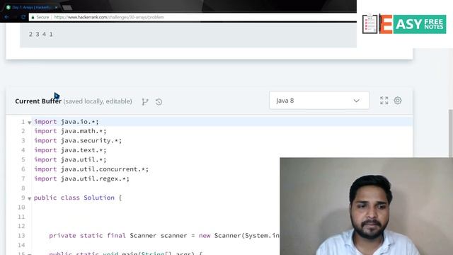 Day 7 Arrays,30 Days of code Challenge (Hackerrank) in Java
