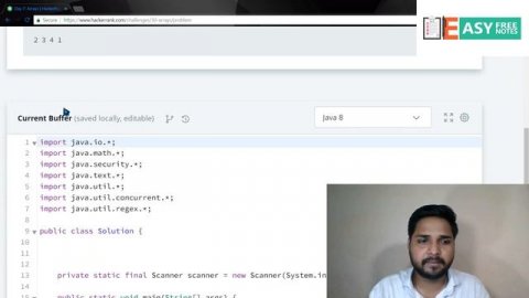 Day 7 Arrays,30 Days of code Challenge (Hackerrank) in Java